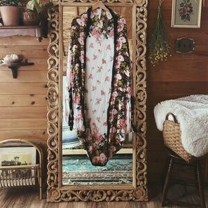 Intimately Free People Bali Wrapped in Blooms Shawl Kimono